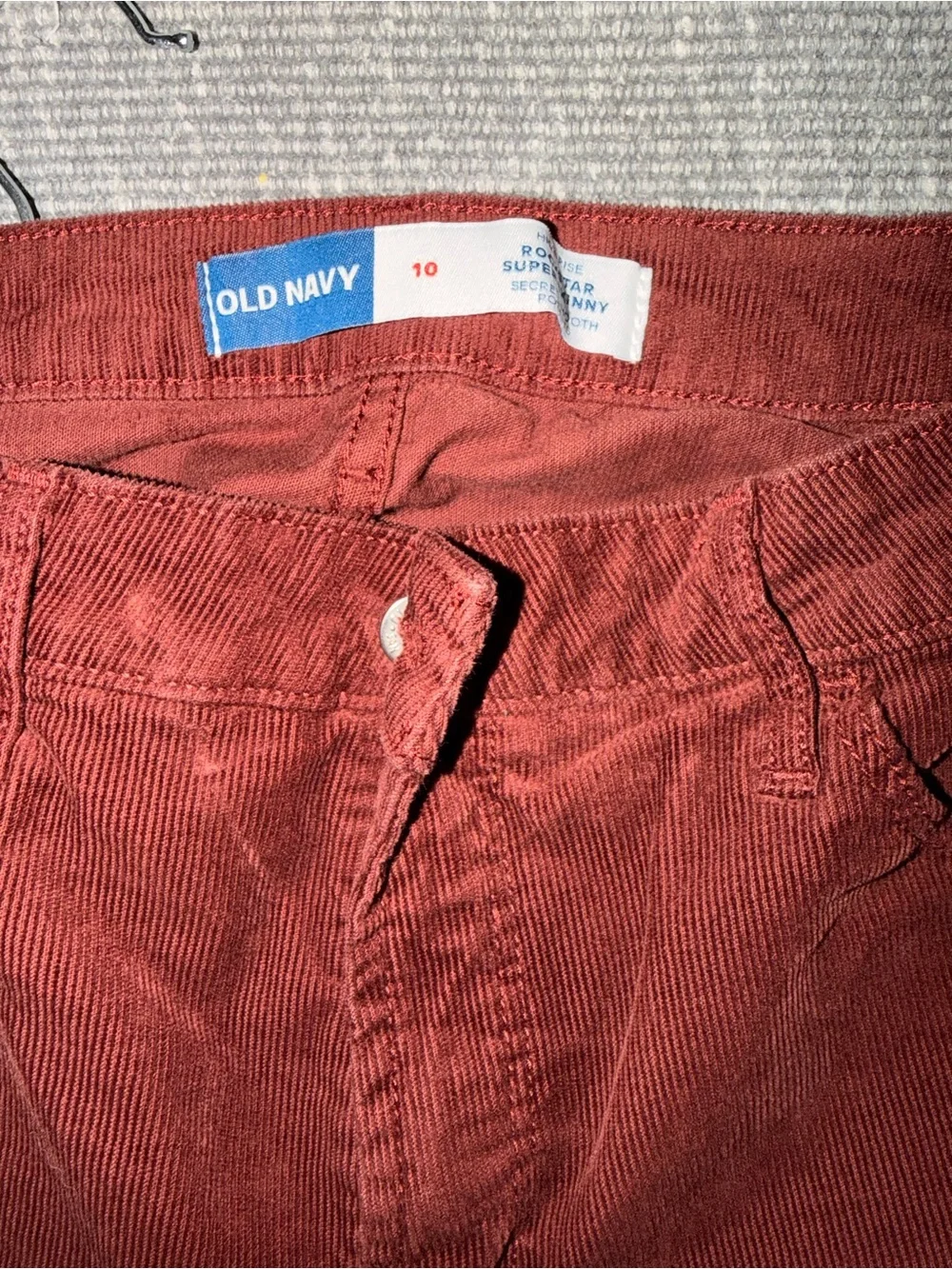 Old navy women's Rust Corduroy Slim Pants